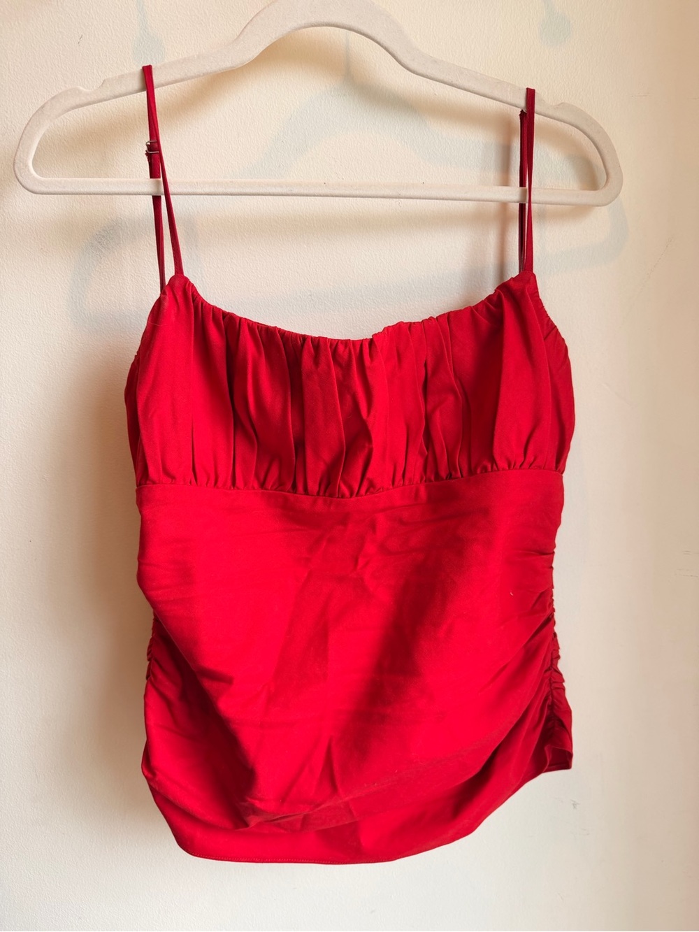 Reformation Bright Red Spaghetti-Strap Tank